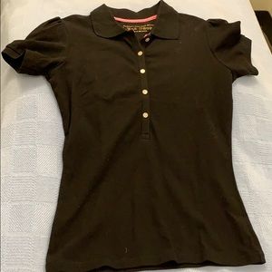 Black polo shirt